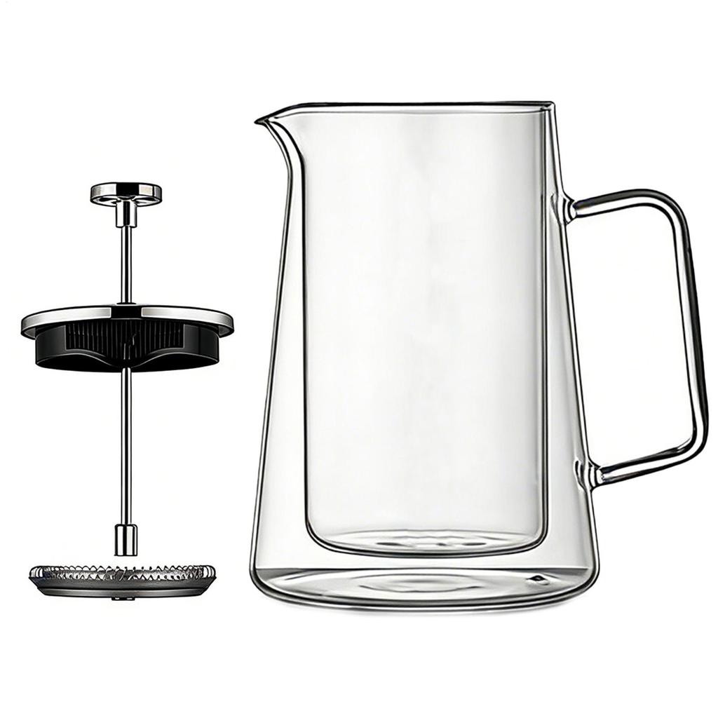 1000ML Glass French Coffee Press Insulated Kettle Heat-resistant Double-layer Filter Household Filter Coffee Pot