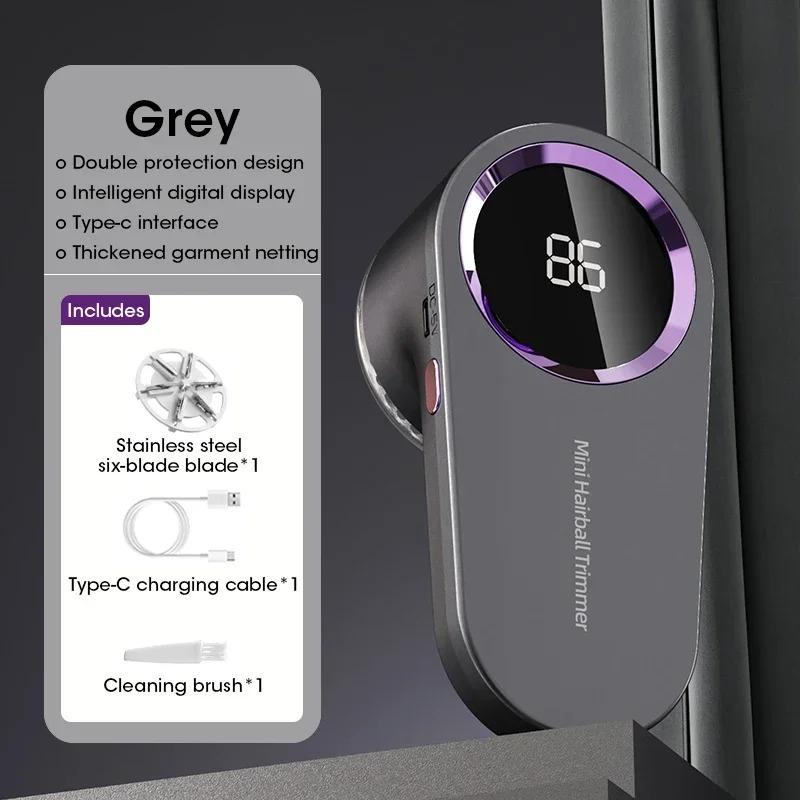 Luddborttagare för Kläder LED Digital Elektrisk Pillerluddborttagare USB Uppladdningsbar Fuzz Tygrakapparat Tröja Dropshipping