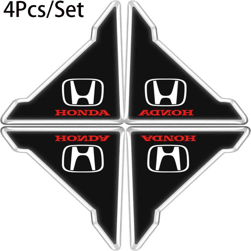 

4PCS Car Door Anti-collision Corner Protectors Stickers Accessories For Honda Civic FIT Accord Prelude CRV 5th City CRZ CRX Jazz чёрный