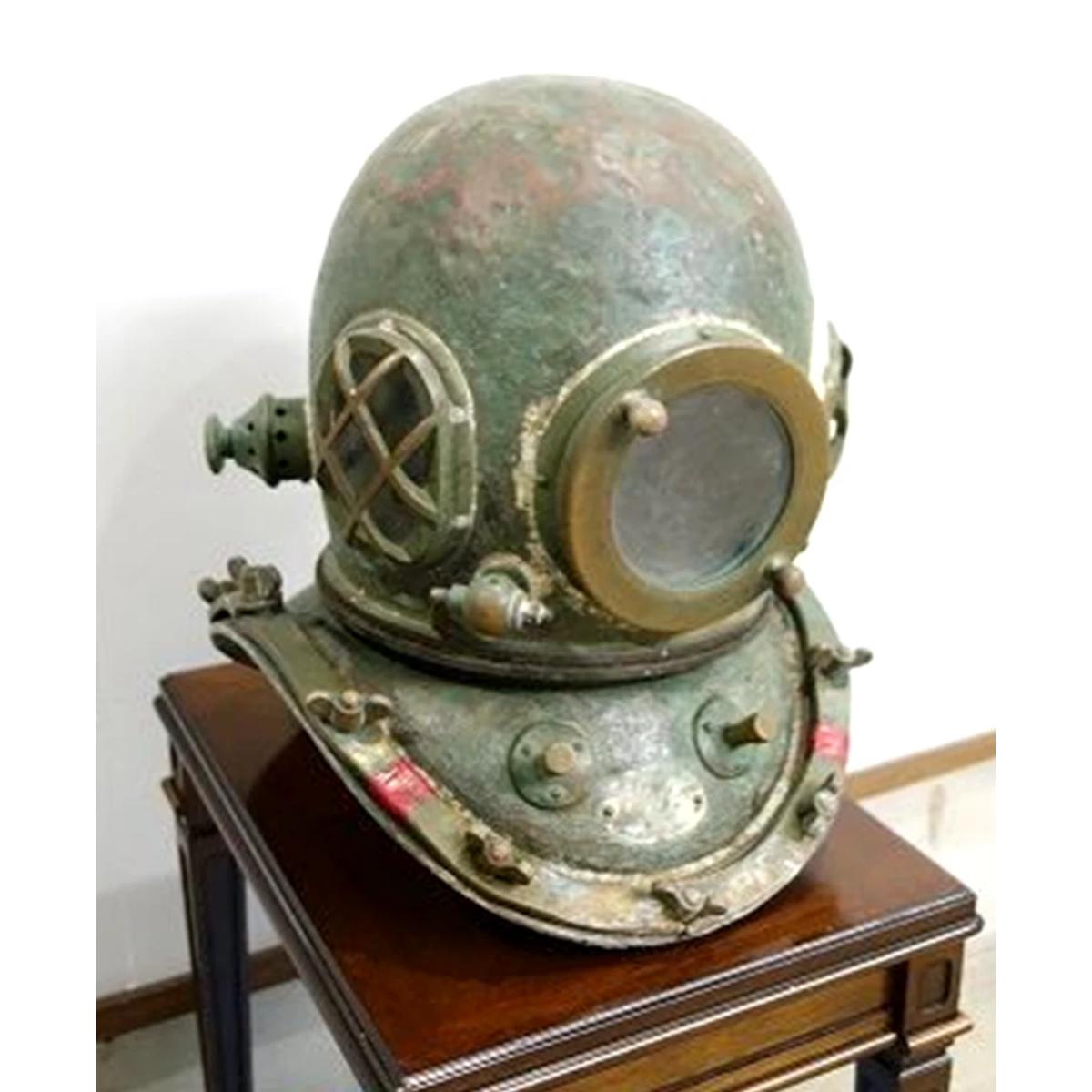 Шлем для дайвинга Дайверы Шлем Дайвинг Маска для подводного плавания Японская Антикварная Металлическая Япония 15,8 кг 16.5   , 14.2   ,16.5