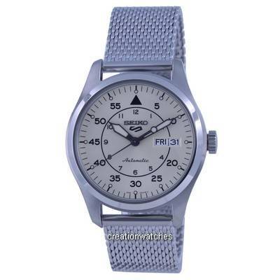 Восстановленные мужские часы Seiko 5 Sports Military Flieger Automatic SRPH21 SRPH21K1 SRPH21K 100M бежевый