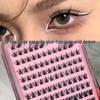Mengjie Self-Adhesive No-Glue Large Capacity False Eyelashes for Beginners - Natural Single Cluster Comic Style
