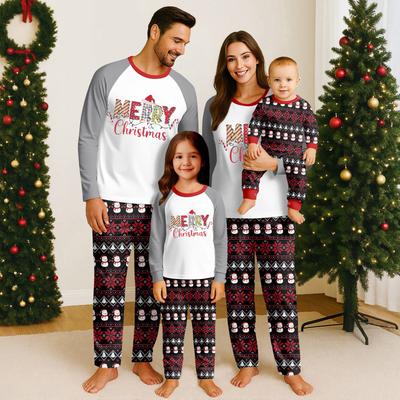 Conjuntos de pijamas combinando para a família, roupas de lazer, blusas de manga comprida combinando para a família + conjunto de calças