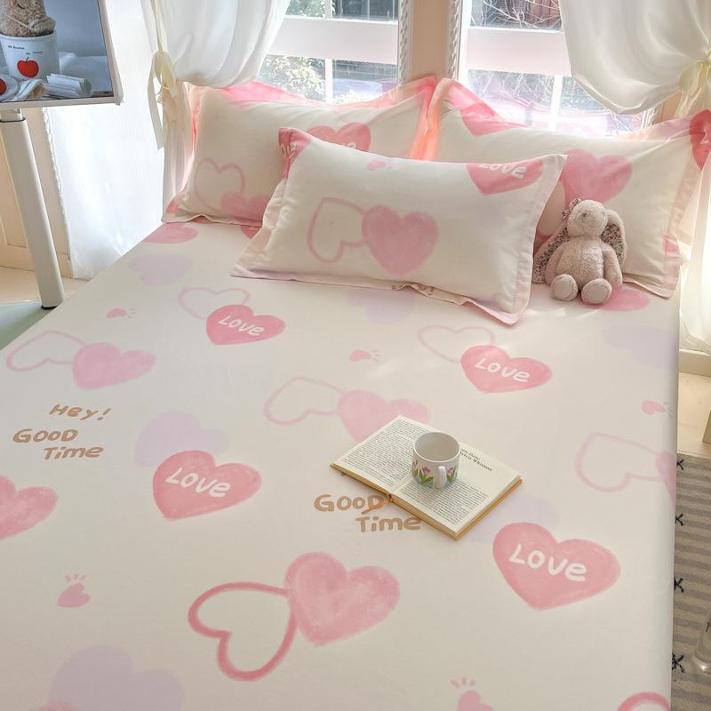 

Pure Cotton Mattress Single Piece 100% Cotton Mattress Plaid Style Flat Sheet Pure Bedsheets Single/Double/Queen/King Size 200x230cm