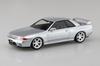 Aoshima Bunka Kyozai Rakupura Snap Kit Nissan R32 Skyline Custom Wheels Scale Plastic Model Kit Co., Ltd. (AOSHIMA) No. 14CU-SS GT-R (Spark Silver)