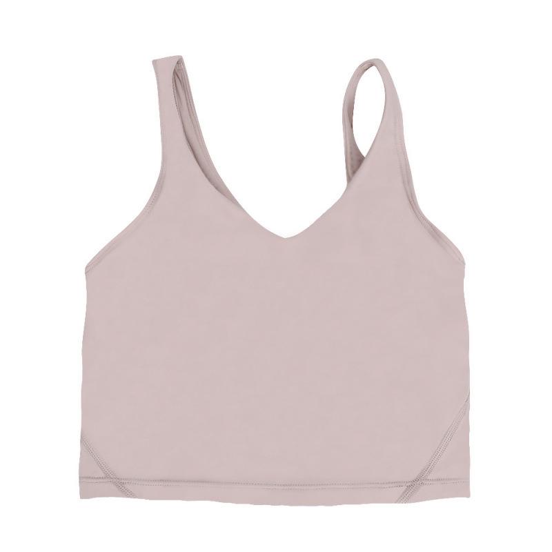 Спортивный бюстгальтер LULU с U-образным вырезом и push-up - Nude Feel, Ударопрочный, Красивая спинка, Топ для йоги Size 10 / XXL