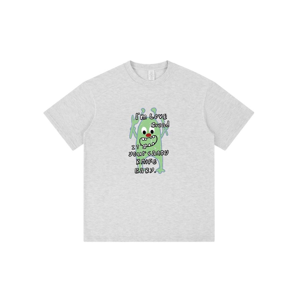 Unisex Hong Kong Style Cartoon Clown Print Pure Cotton Short-Sleeve T-Shirt