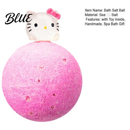 Natural Bath Ball Salt with Glow-in-the-dark Toy Inside Fruity Floral Plants Extract Handmade Sea Bubble Women Men SPA Gift Spa