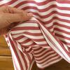Sleeveless Women's Striped Mid-Length Nightgown with Chest Pads and Wide Straps for Summer, Outdoor Wear, and Home Pajamas.
