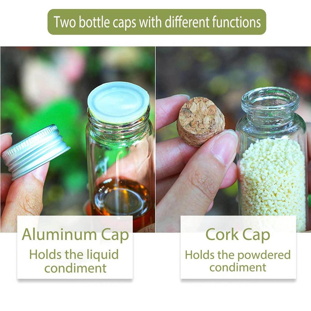 Geantă pentru condimente cu 9 borcane pentru condimente, Geantă organizatoare din pânză pentru depozitarea condimentelor, Set recipiente pentru condimente pentru camping în aer liber, grătar, picnic