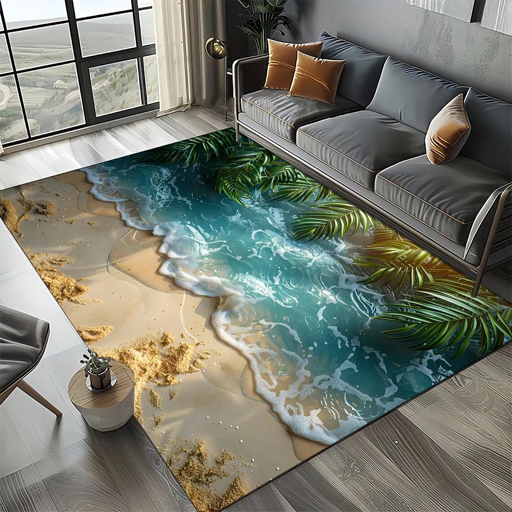 27 Style New Sea Water Beach Reef Nature Scenery Carpet Rug for Living Room Bedroom Home Sofa Decoration,Kids Non-slip Floor Mat