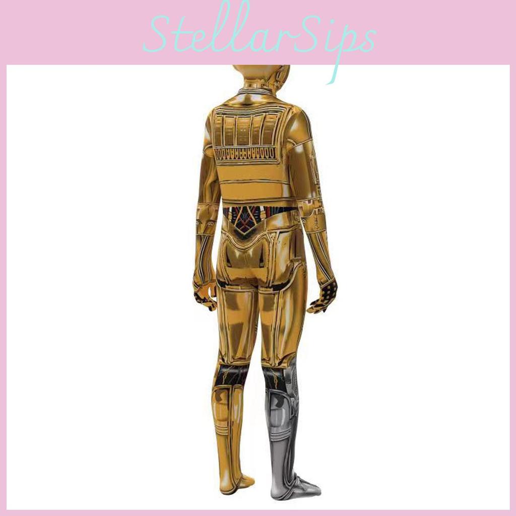 Star Wars Robot Cosplay Costume With Digital Print For Halloween Kids And Adults