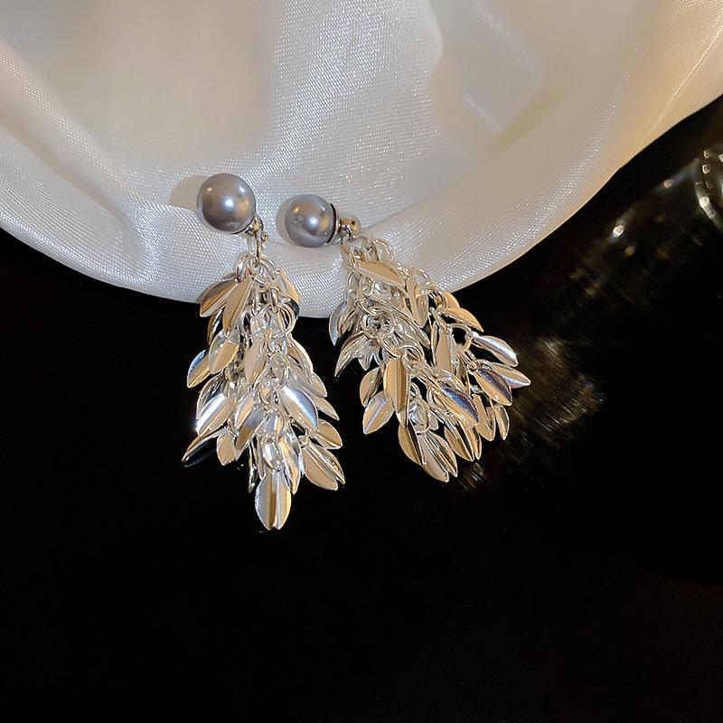 Lelie van de Dal Blad Waterdruppel Hars Hangende Oorbellen Voor Vrouwen Feestjesu Nieuw In Oorbelhaak Vintage Mode Cheongsam Sieraden