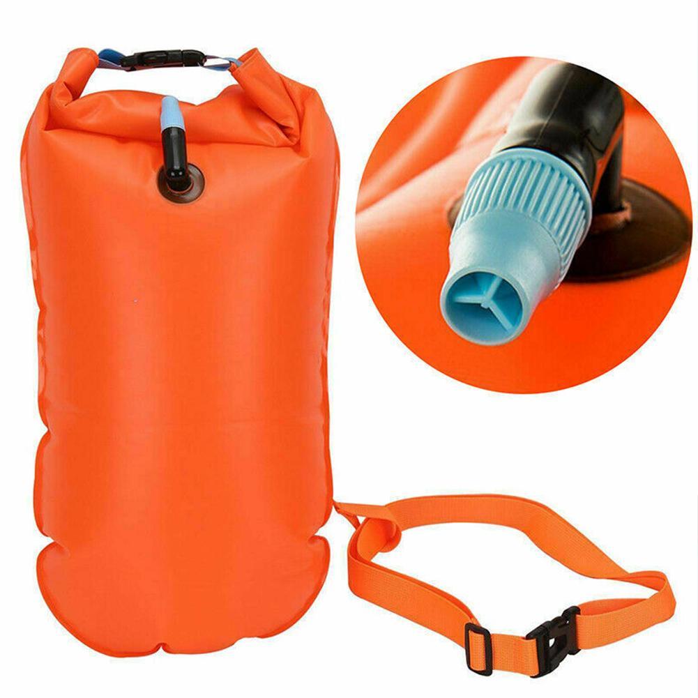 1/2Pcs Swim Buoy Float for Open Water Swimming Safety Float with Adjustable Waist Belt Waterproof Dry Bag for Swim Train Kayaker