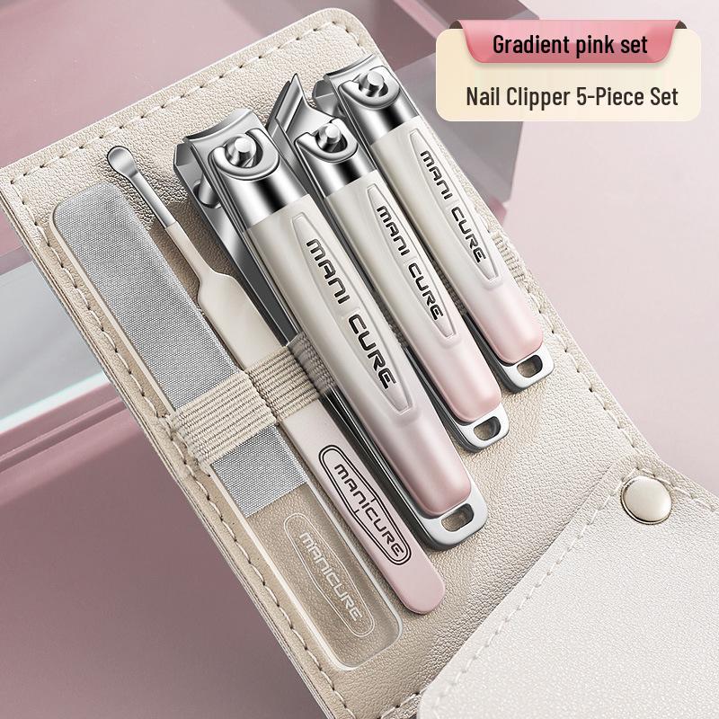4-Piece Anti-Splatter Nail Clipper Manicure Set: Customizable & Gift-Ready