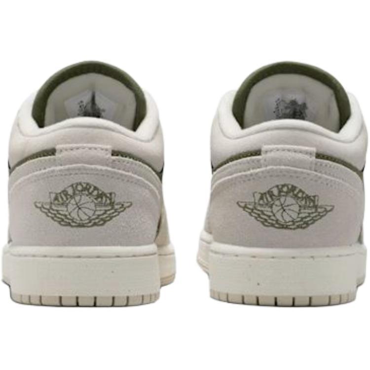 Air Jordan 1 Low SE Grade School 'Medium Olive Sail' (Unisex) Medium Olive / Sail / Light Orewood Brown Kids' Basketball Shoes HV4396 201