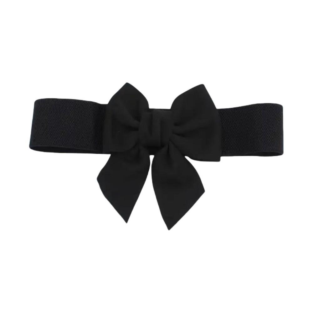 Elastic Wide Waistband Soft Evening Dress Belt Vintage Large Bow Belt  Skirt Accessories