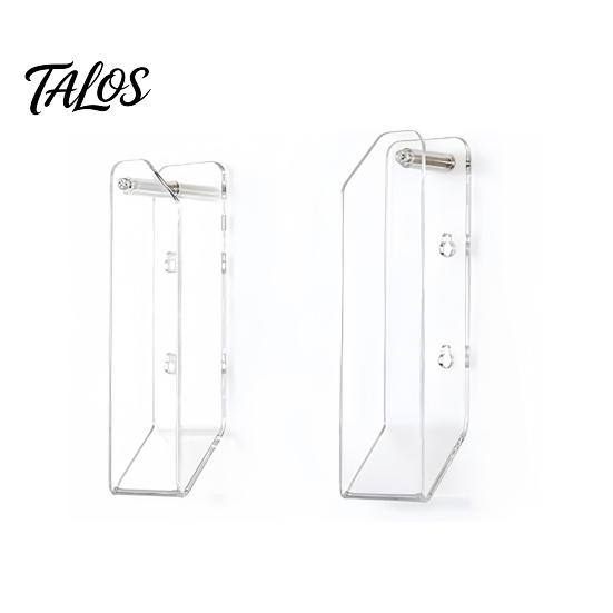 Under Table Mounting System Acrylic Laptop Wall Mount Holder, Space Saving Adjustable Stand, Adhesive And Screw Dual Installation Ways, Clear