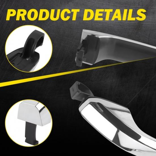 Exterior Door Handle For 2014- Chevrolet Silverado 1500 Chrome Front Left EK