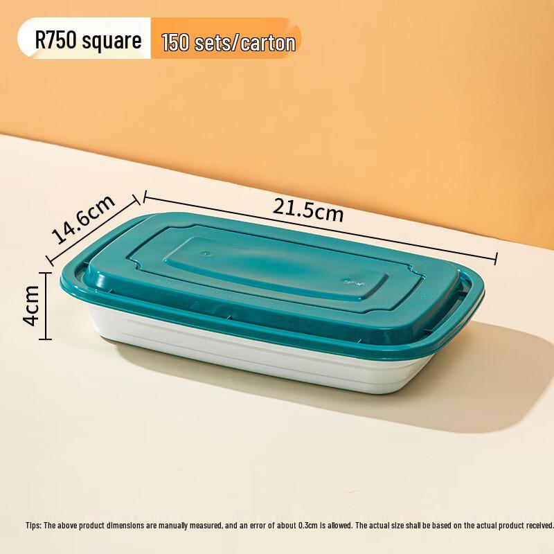 

Ronghe American Style Rectangular 750ml Food Containers with Domed Lids