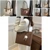 Stylish Black White Brown Khaki Pu Tote Bag For Autumn Winter Commuting With Versatile Design