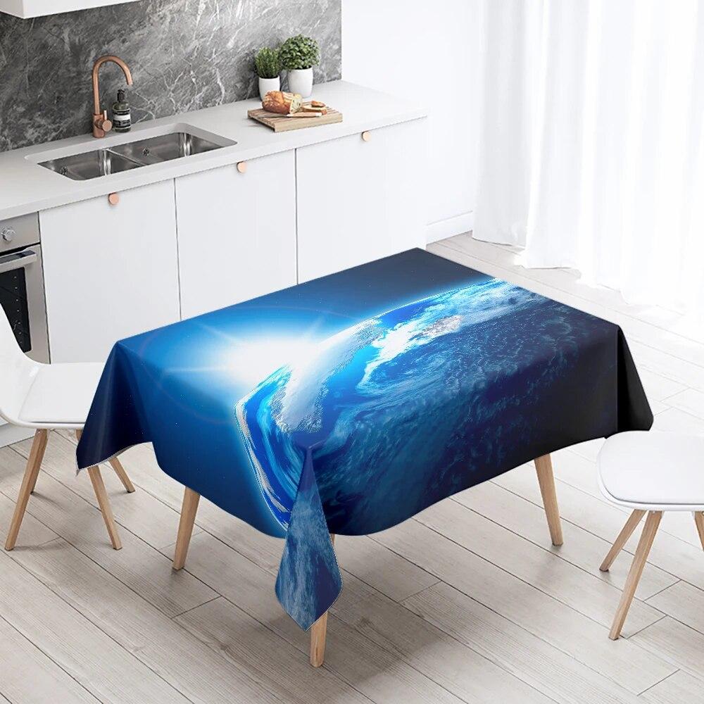 Creative Plant Love Printing Tablecloth Scenic Camping Antifouling Waterproof Table Home Decoration