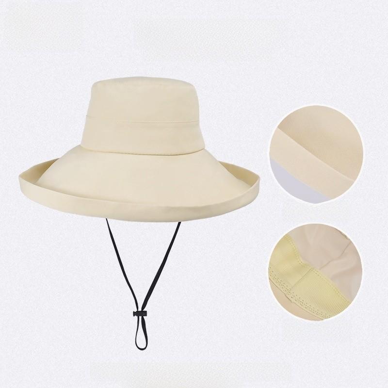 Polyester Wide Brim Sun Hat For Women With Sun Protection And Breathability Perfect For Spring And Summer Outdoor Activities