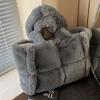 Plush Bag Women's Large-capacity 2024 New Autumn and Winter Versatile Shoulder Bag High-end Fluffy Commuter Tote Bag