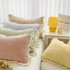 Winter Thick Milk Velvet Coral Fleece Pillowcases with Ruffle - Solid Color