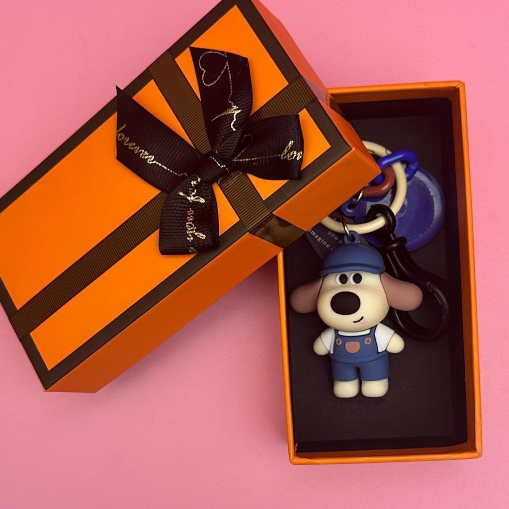 Adorable Cartoon Puppy Keychain: Cute Pendant for Backpacks, Bags, or Cars