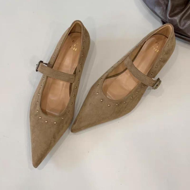 

Мода Острый Носок Женская Роскошная Обувь Балетки Мода Сексуальные Лоферы Обувь Неглубокие Дизайнерские 2025 Осень Элегантное Платье Zapatillas De Mujer 40 хаки