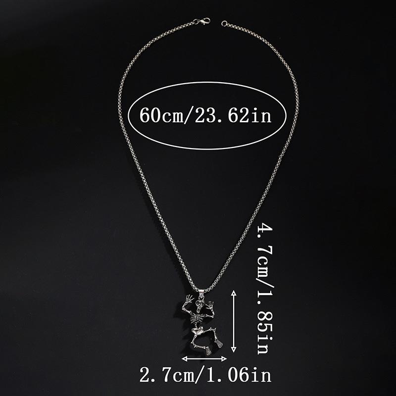 1pc Gothic Style Witch Hat, Broomstick, Geometric Pendant Necklace, Suitable For Any Occasion