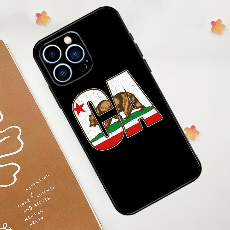 California Flag Phone Case For iPhone 17 Pro Max 14 11 15 16 Pro Max 13 12 mini 16 Plus 16e 17 Air Funda