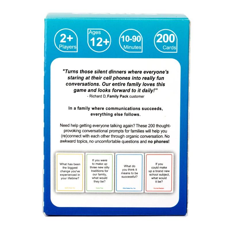 Party-Brettspiel, 200-teiliges Familienspielkarten, aussagekräftige Diskussionspunkte-Karten, geeignet für Dinnerpartys, Weihnachtsgeschenke