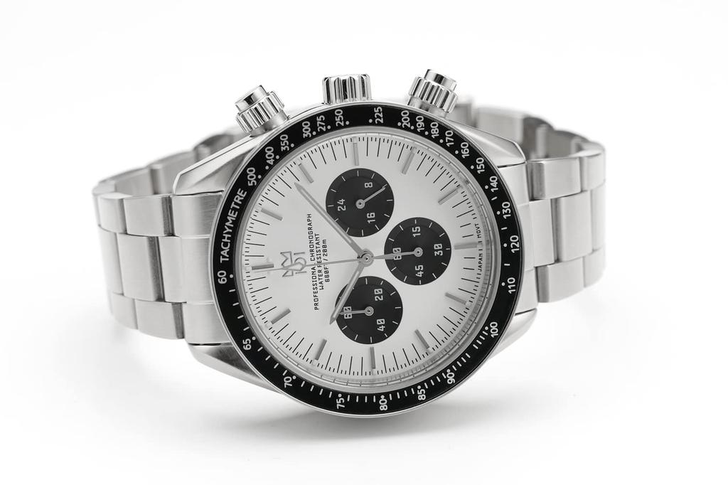 [HYAKUICHI 101] No.12 Hyakuichi Diver's Chronograph Watch, Men's, No Date, White Panda