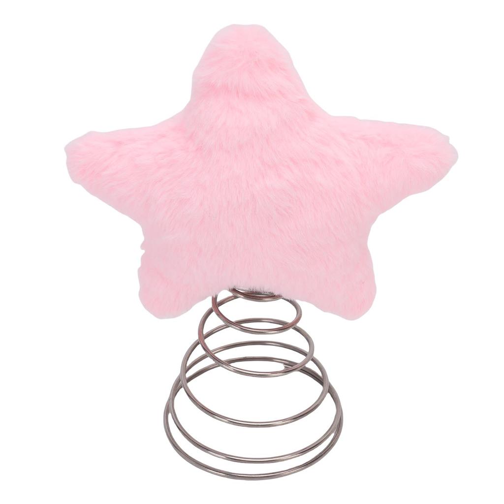 Xmas Tree Topper Adorable Plush Treetop Star for Xmas Party Desktop Home Decoration