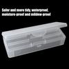 Double-layer Art Tool Empty Storage Box Rectangle Tweezers Clippers Pens Polishing Buffer Files Plastic Container