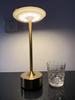 LED Retro Touch Table Lamp – Induction Flying Saucer Design for Hotels & Restaurants, Rechargeable I-Shaped Metal Lighting Fixture.