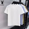 PLAYBOY Men's Cool & Breathable Cotton Blend Solid Crew Neck T-Shirt