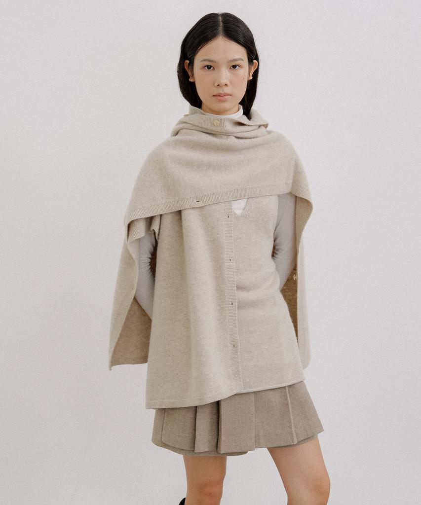 OCTETTE Wool Cape Pull-Over Knit_2Color