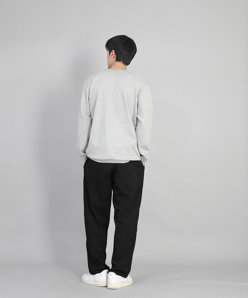 Seinteukeulu Plain Wide Sweatpants Swp-372 Black