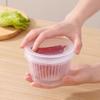 Refrigerator Freshness Box Portable Round Transparent Draining Double Layer Freshness Box Home Ginger Garlic Onion Storage Box