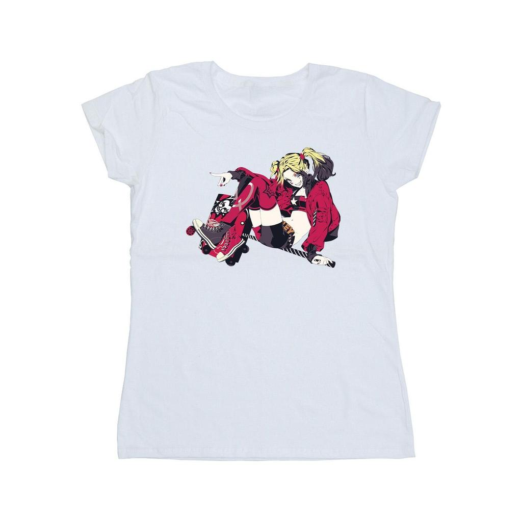 DC Comics Womens/Ladies Harley Quinn Rollerskates Cotton T-Shirt