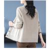 Women's Autumn and Winter Solid Color Button Lapel Fashion Cardigan Pocket Casual Elegant Top