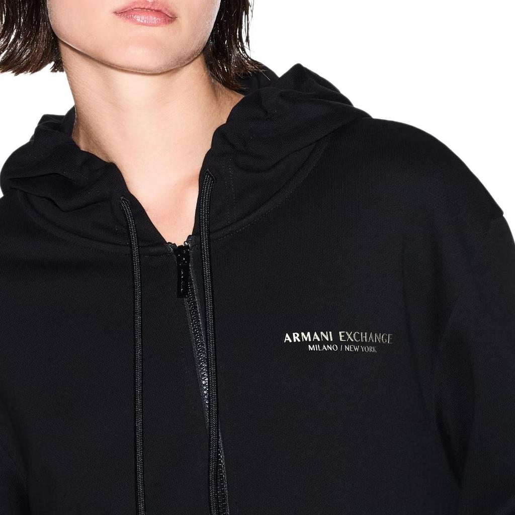 Armani Exchange Bavlněná mikina s kapucí a zipem Pánské mikiny XW001452-AF10830-MC021