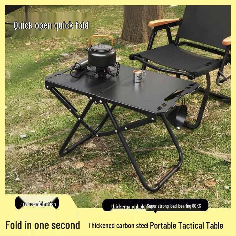 Tactical Folding Outdoor Table: Portable Multifunctional Camping, Picnic, and Tea Table