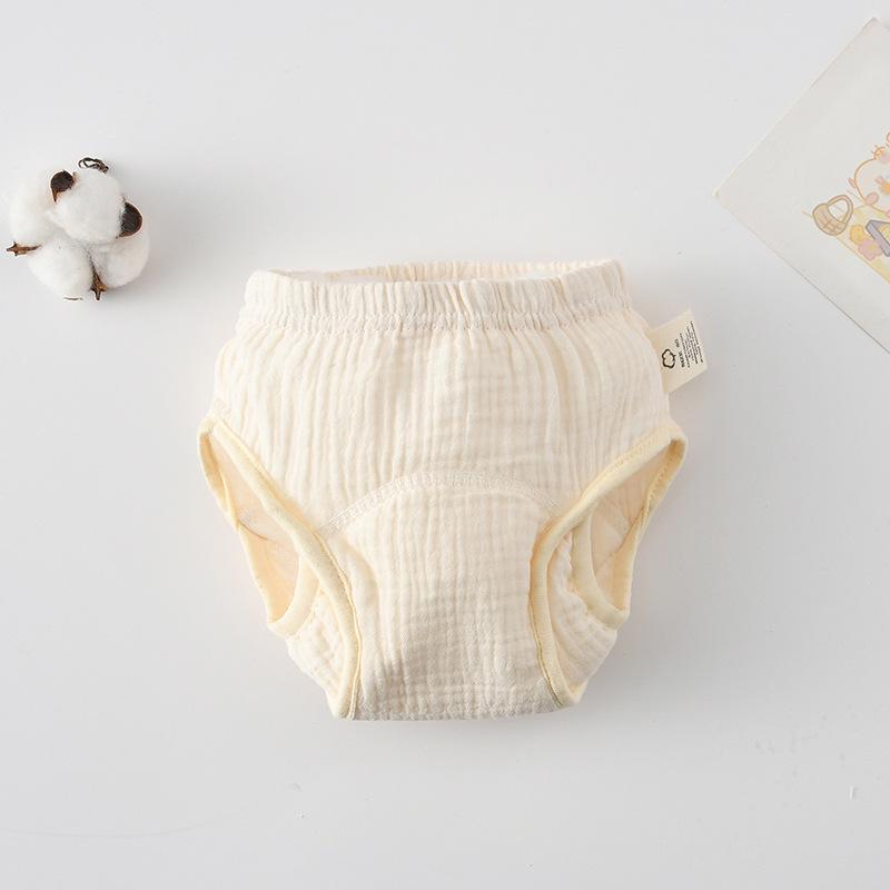 Korean Style Winged Baby Gauze Pull-up Pants: Pure Cotton Diaper Cover & Training Pants