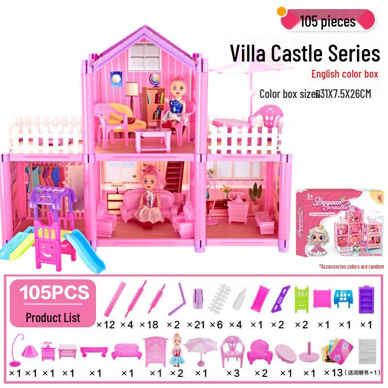 Princess Dream Castle: Big Villa Playhouse for Girls - Fun Role-Playing and Building Set