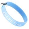 Kids And Adult Wristband Soccer Silicone Bracelet, National Flags Adjustable Wristbands with Breathable Band Snap Buckle for Sports Events,