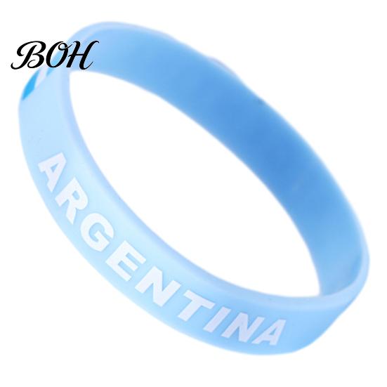 Kids And Adult Wristband Soccer Silicone Bracelet, National Flags Adjustable Wristbands with Breathable Band Snap Buckle for Sports Events,